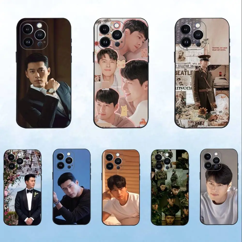 

H-Hyun Bin actor Phone Case For iPhone 16,15,14,13,12,11 Plus,Pro Max,XS,X,XR,SE,Mini,8,7,Soft Silicone Black Cover