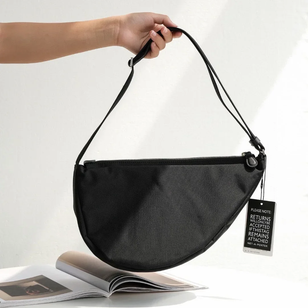 Imagem -05 - Nylon Underarm Curved Messenger Handbag para Mulheres Half Moon Bag