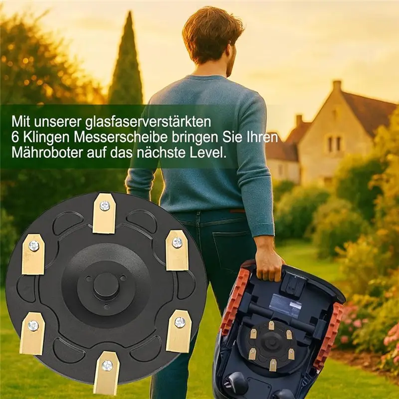 NEW HOT In Stock-For Segway Robotic Lawnmower Compatible For Navimow I105E Cutting Disc Set Knife Plate+ 12 Blades For Models I1