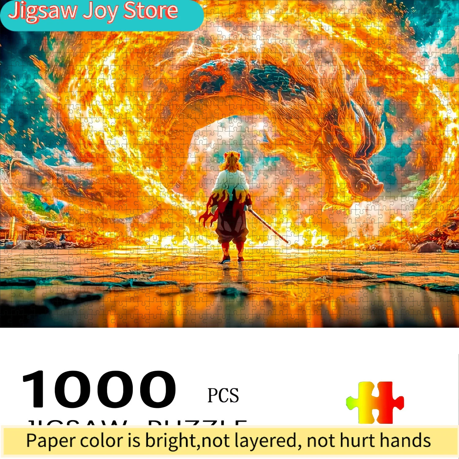 

s Anime-Themed Jigsaw Puzzle Suitable for & Families - Large Box with Challenging Brain Teaser, Anime Art Collectible, Christm