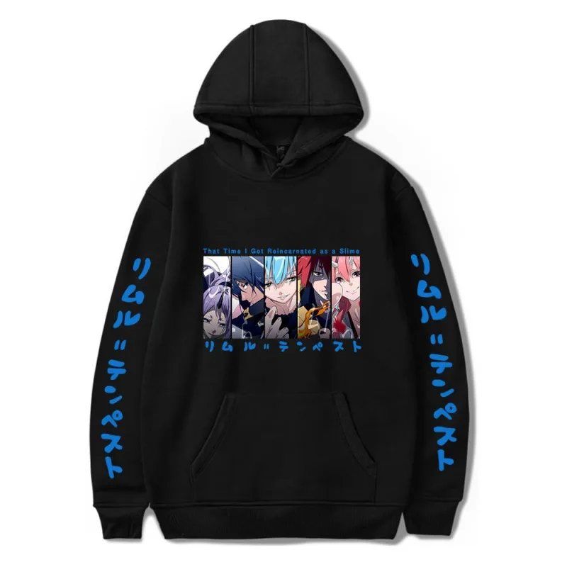 Anime Tensei Shitara Slime Datta Ken Hoodie Rimuru Tvempest Übergroßen Hip Hop Harajuku Sweatshirt Casual Streetwear Pullover