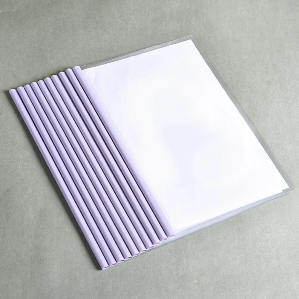 Folder with Sliders 10 Pcs Report Covers with Sliding Bar Thickened Drawbar Folders for A4/letter Paper for School for A4