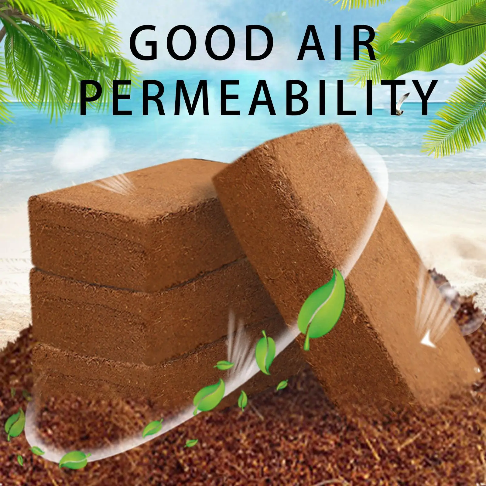 Turba de Coco para plantas, suelo de Coco, bobina de ladrillo, suelo comprimido, cáscara de fibra de Coco, mezcla de sustrato para macetas, suelo de fibra de coco