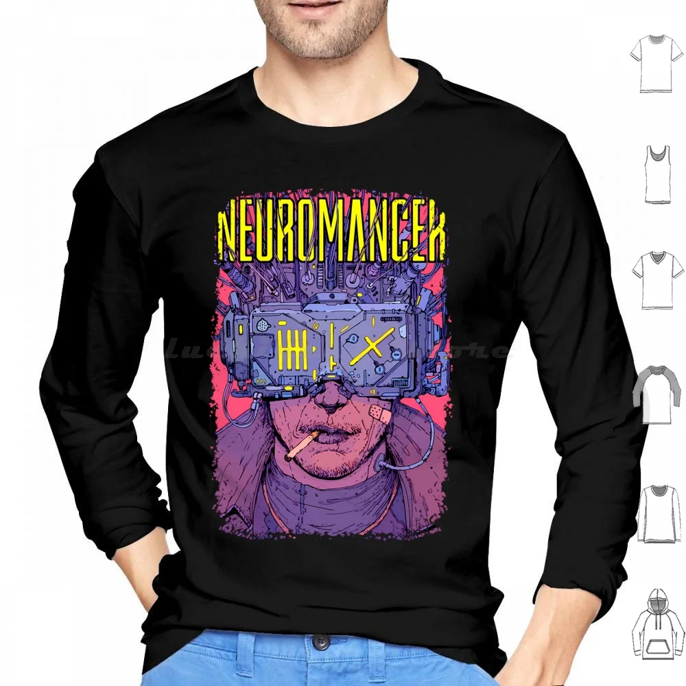 Neuromancer Hoodies Long Sleeve Neuromancer William Sprawl Vr Ono Sendai Snowden Turing Encrypt The Peripheral Count