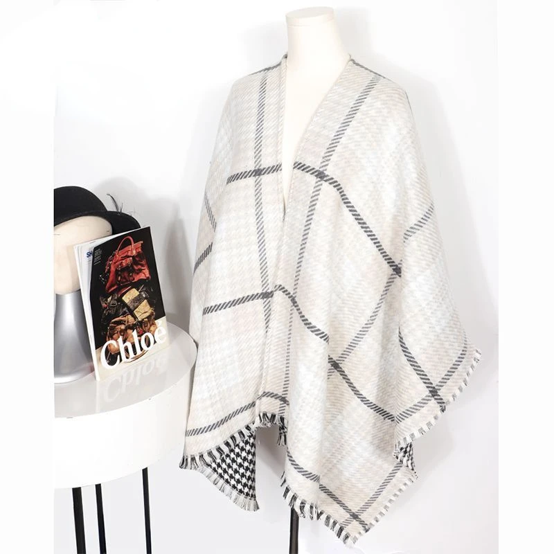 New Designer Women Poncho Cape Open Front Cardigan Wrap Shawl Knitted Cashmere Coat Female Spring Autumn Capes Ponchos