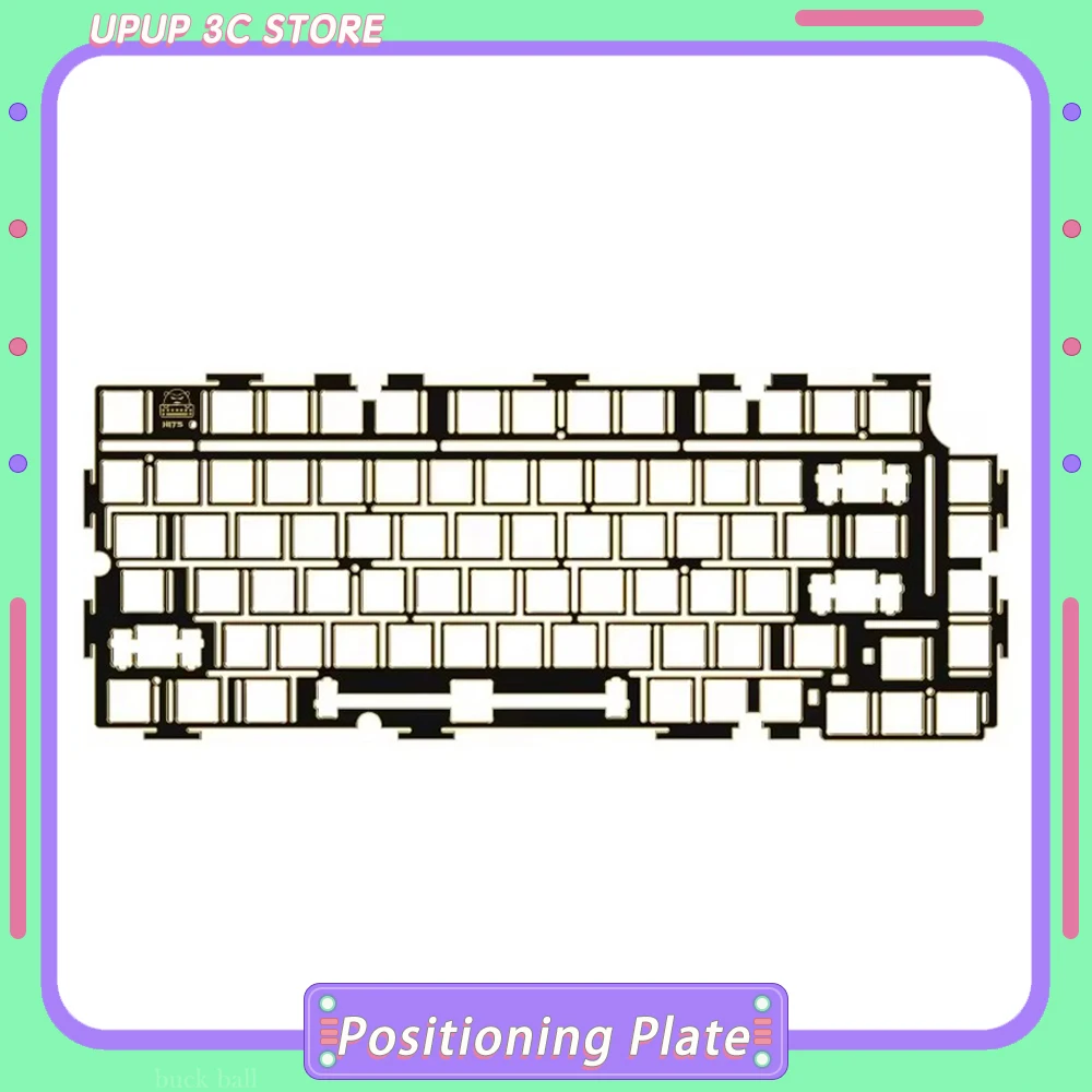 

Leobog Hi75 Slotted Positioning Plate Customized Black Core Immersion Gold FR4 Positioning Plate Mechanical Keyboard Accessory