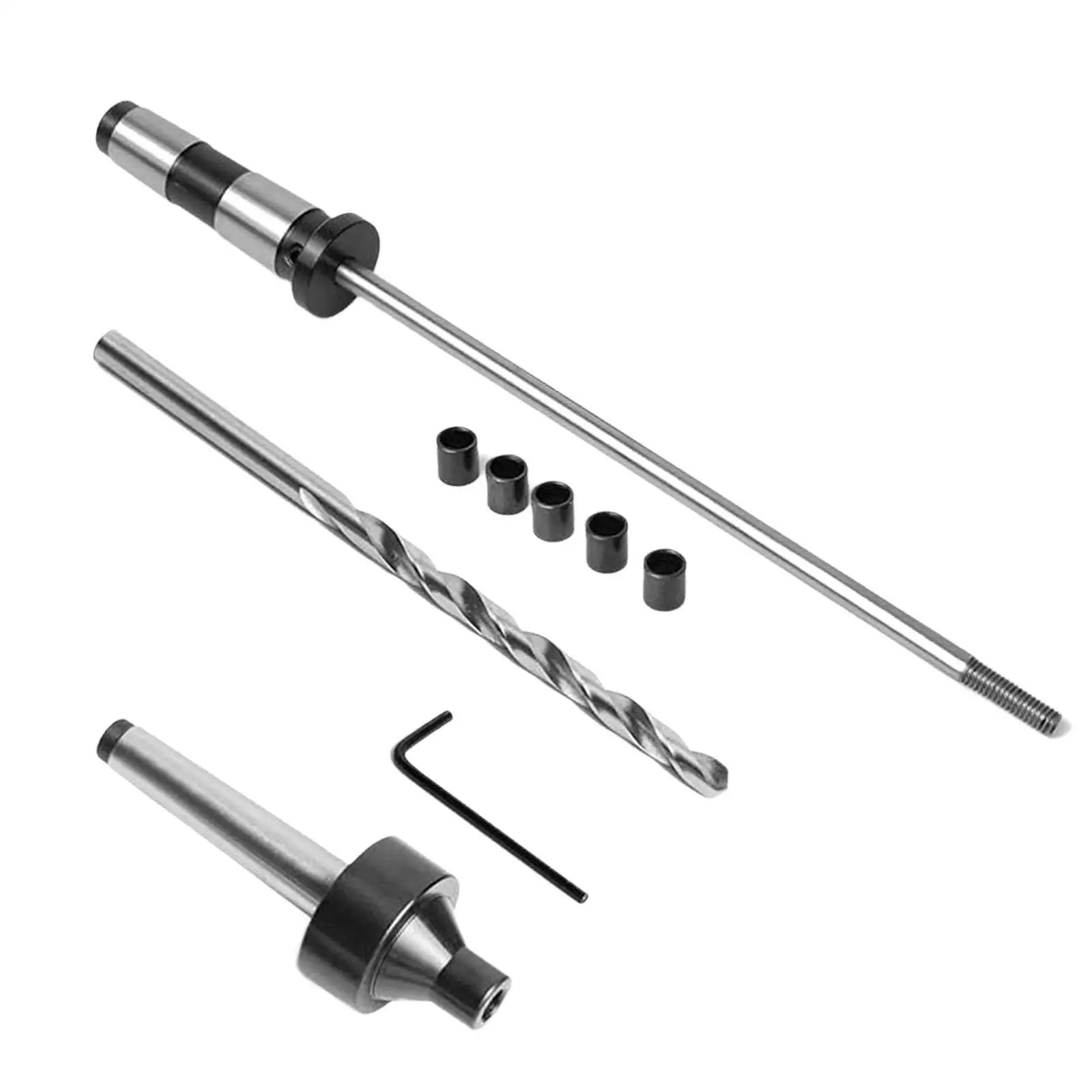 Woodworking Tool Metal with Bushings Wood Turning Mandrel Wood Turning Lathe Parts Wood Lathe Pen Mandrel MT2 Equipment Portable