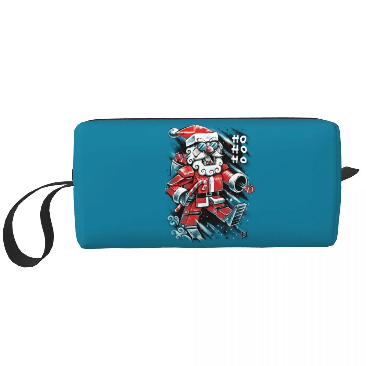 Robô Papai Noel Viagem Saco Cosmético para Mulheres, Presente de Feliz Natal, Higiene Pessoal Xmas, Organizador de Maquiagem, Ladies Beauty Storage, Dopp Kit