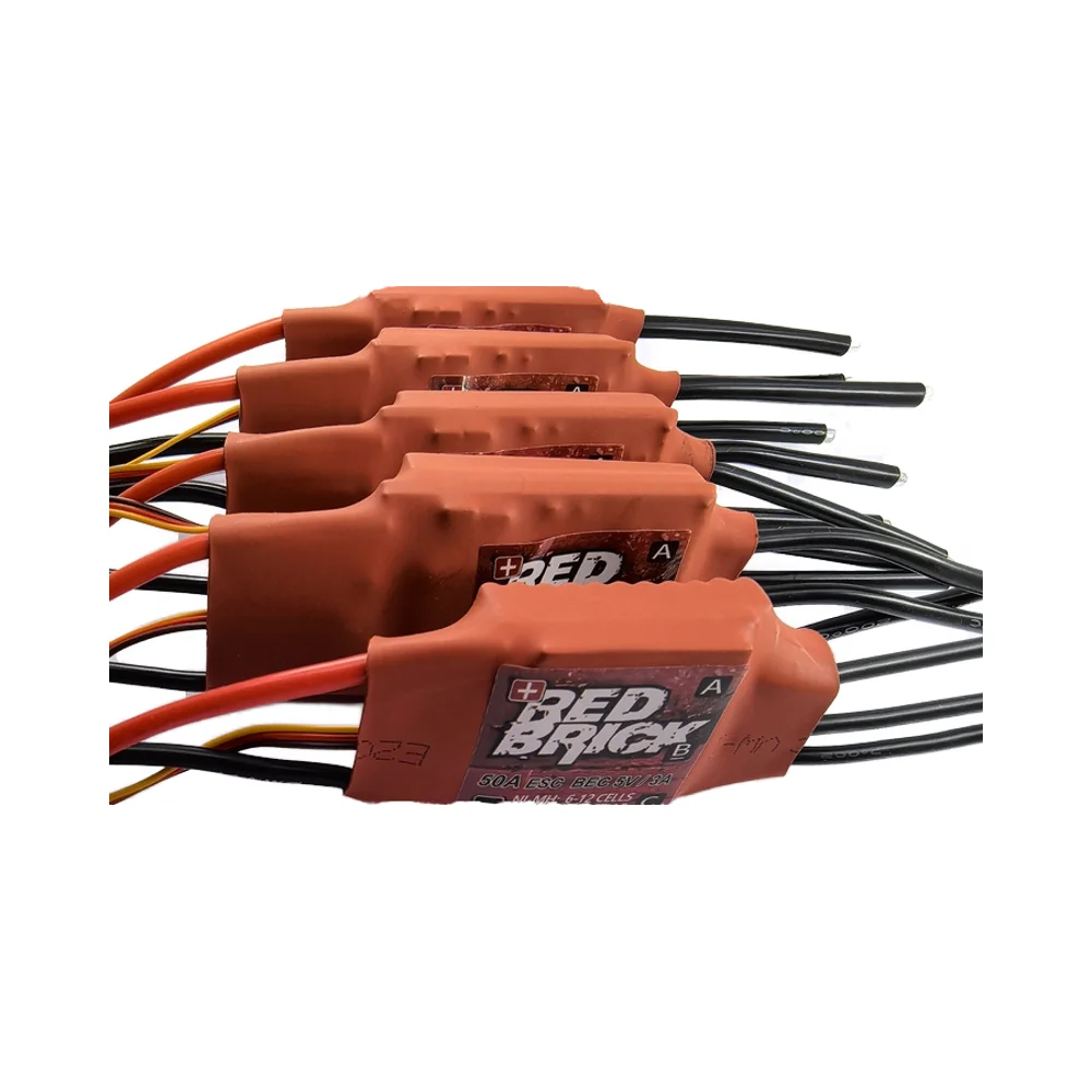 Bata merah ESC 50A 70A 80A 100A 125A 200A 5V/3A 5V/5A Brushless BEC pengendali kecepatan elektronik untuk RC pesawat atau kapal bagian model