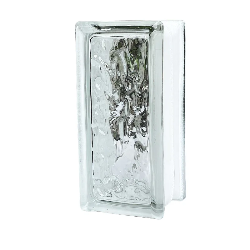 Rectangle ultra-white hollow glass brick, crystal brick light-transmitting partition curtain wall
