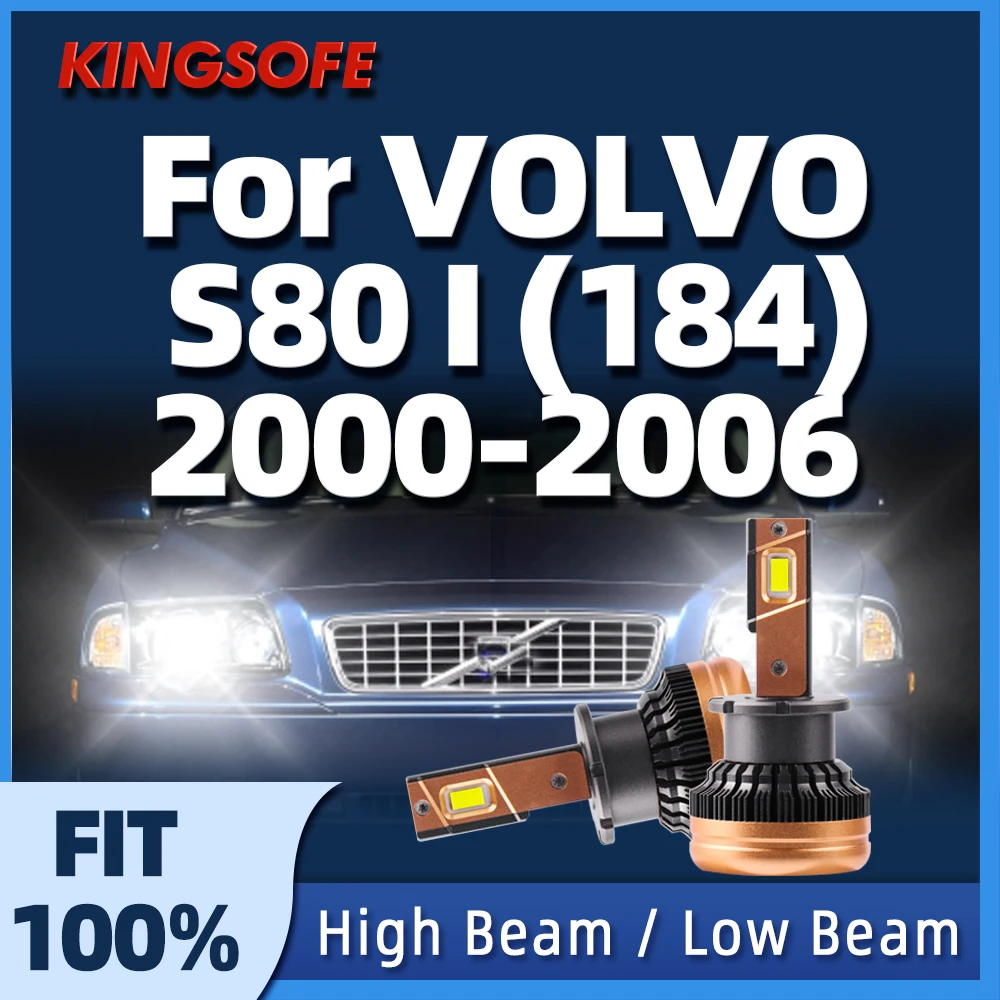 

KINGSOFE D2R HID Xenon to LED Headlamp 120W 30000LM Car Headlight Bulbs For VOLVO S80 I (184) 2000 2001 2002 2003 2004 2005 2006