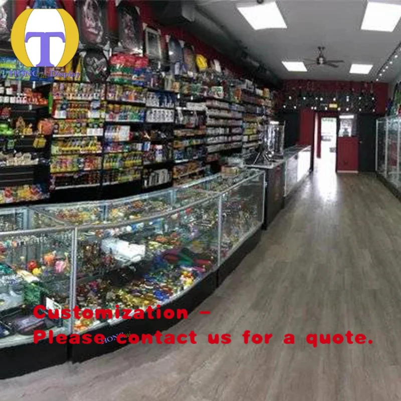 custom.Retails Store Fixtures Jewelry Showcase Finished Standard and Bracket Good Price Smoke Shop Accessories