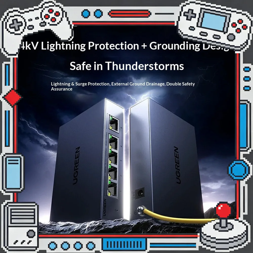 UGREEN CM951 95434 5-Port 2.5GbE Unmanaged Ethernet Switch Network Hub for NAS Desktop
