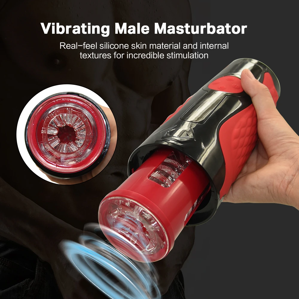 Hot Male Suck Vibration With Voice Masturbator Vibration Masturbation Cup Flashlight Shape Man Adult Sex Toy For Men