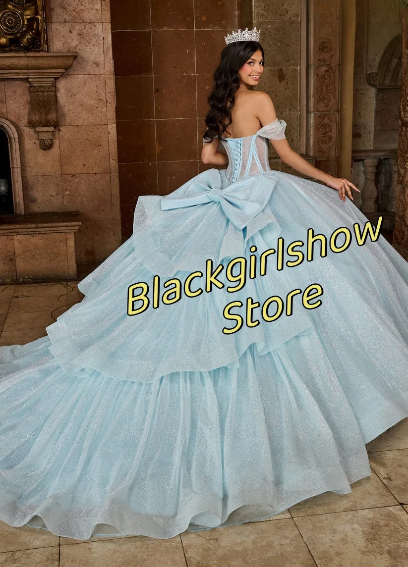 Vestidos De Quinceañera De lujo, corsé elegante con lazo De princesa, Vestido De fiesta De Quinceañera Verde, 2024