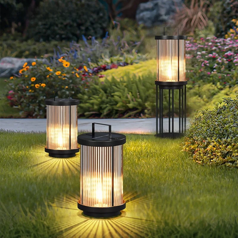 New Solar-Powered Courtyard Lamp Lawn Hand-Held Decorative Outdoor Balcony Garden Light Patio Atmosphere Yard Villa Floor Lamp - view 3