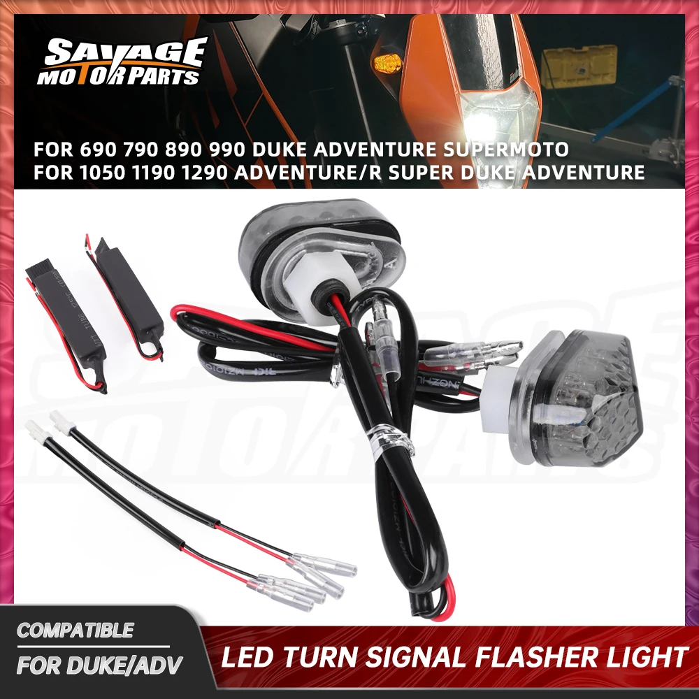 

Motorcycle LED Turn Signal Flasher Blinker Light For 790 890 Duke 690 990 1050 1190 1290 Supermoto Adventure Super Duke ADV