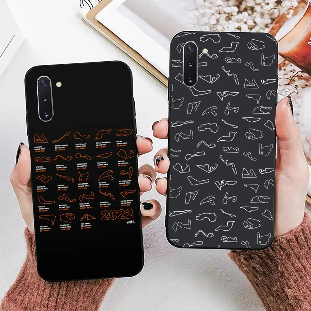 Formula 1 Racing Circuit Phone Case For Samsung Note 8 9 10 20 pro plus lite M 10 11 20 30 21 31 51 A 21 22 42 02 03