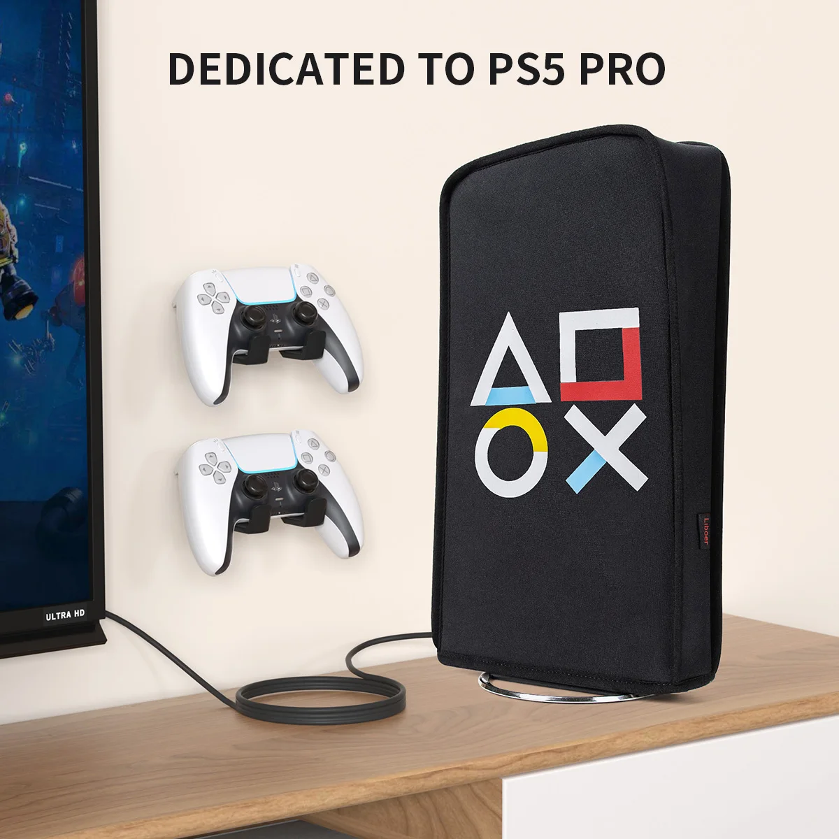 Dust Cover for PS5 Pro Soft Flexible Anti-Scratch Waterproof Dustproof Sleeve for PS5 Pro Disc/Digital Console Dust Cover