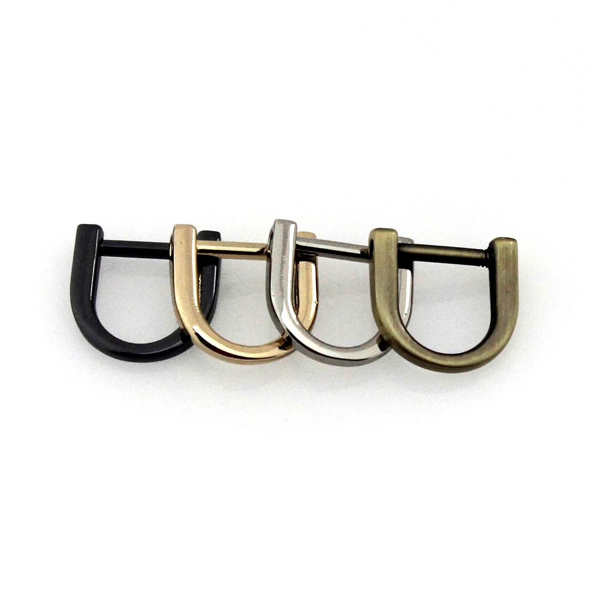 1pcs Metal Detachable Open Screw Dee D Ring Buckle Shackle Clasp for Leather Craft Bag Strap Belt Handle Shoulder Webbing 10mm