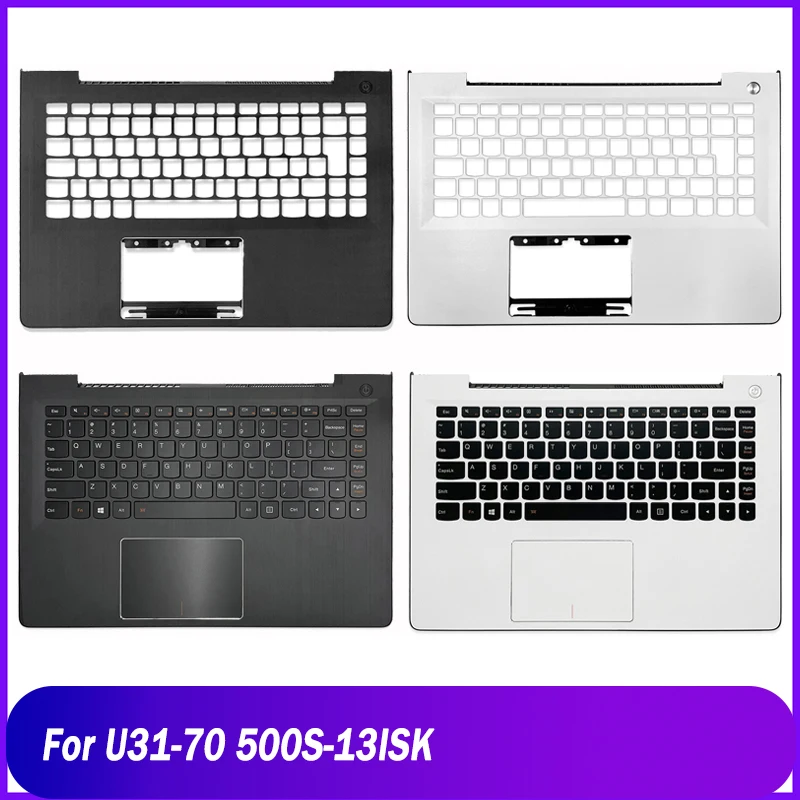 New Laptop For Lenovo U31-70 500S-13ISK Series Palmrest Upper Case with Keyboard Replacement C Cover Housing Black White