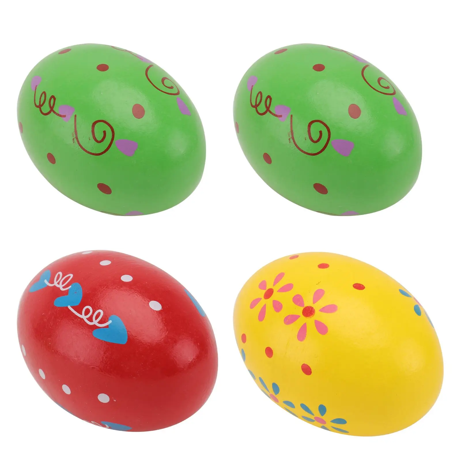 4Pcs Wood Egg Shaker Toys 7x4 5cm Random Color Musical Instruments for Kids Educational Percussion Baby Joy Fun