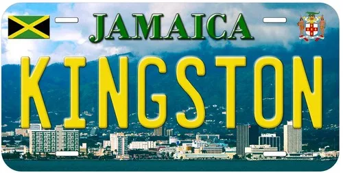 Jamaica KJ02 Novelty Car License Plate Aluminum