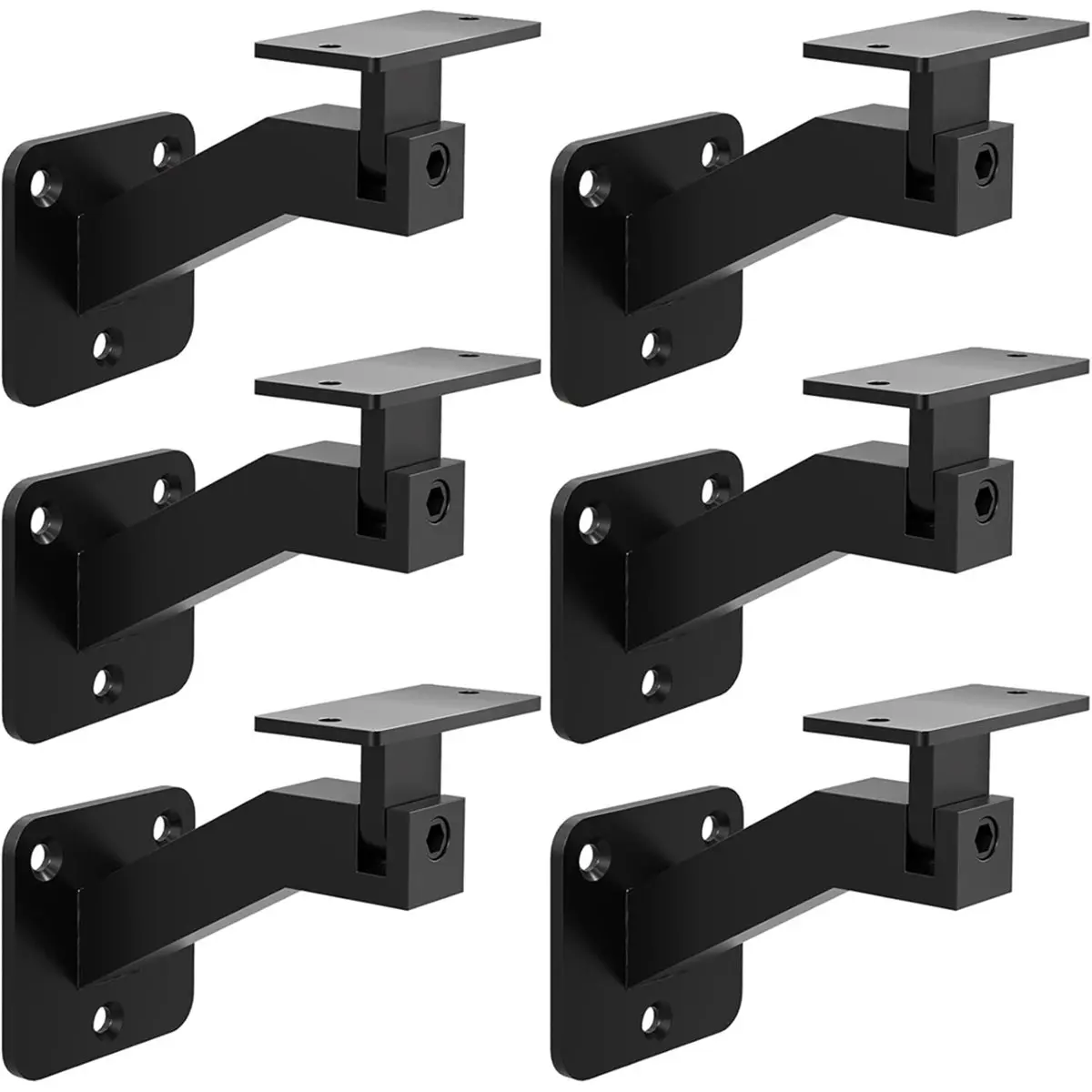 【50% OFF】6pcs Adjustable Rotating Handrail Bracket, Modern Style Staircase Bracket, Suitable for Indoor or Outdoor Stairs