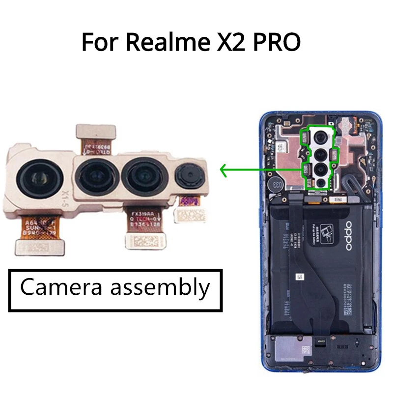 

For Realme X2 PRO Rear-facing Front Back Camera Main Facing Camera Module Flex Cable Replacement Spare Parts