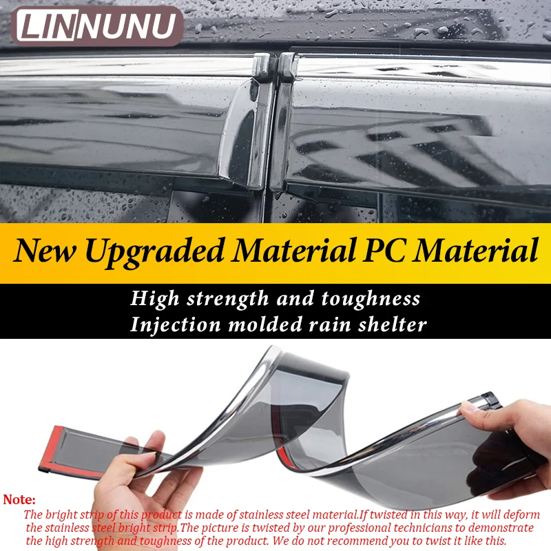 Car Side Window Deflector Window Visor Vent Fit for Geely Boyue L Atlas II Wind Shields Sun RainGuards Awnings Shelters Starray