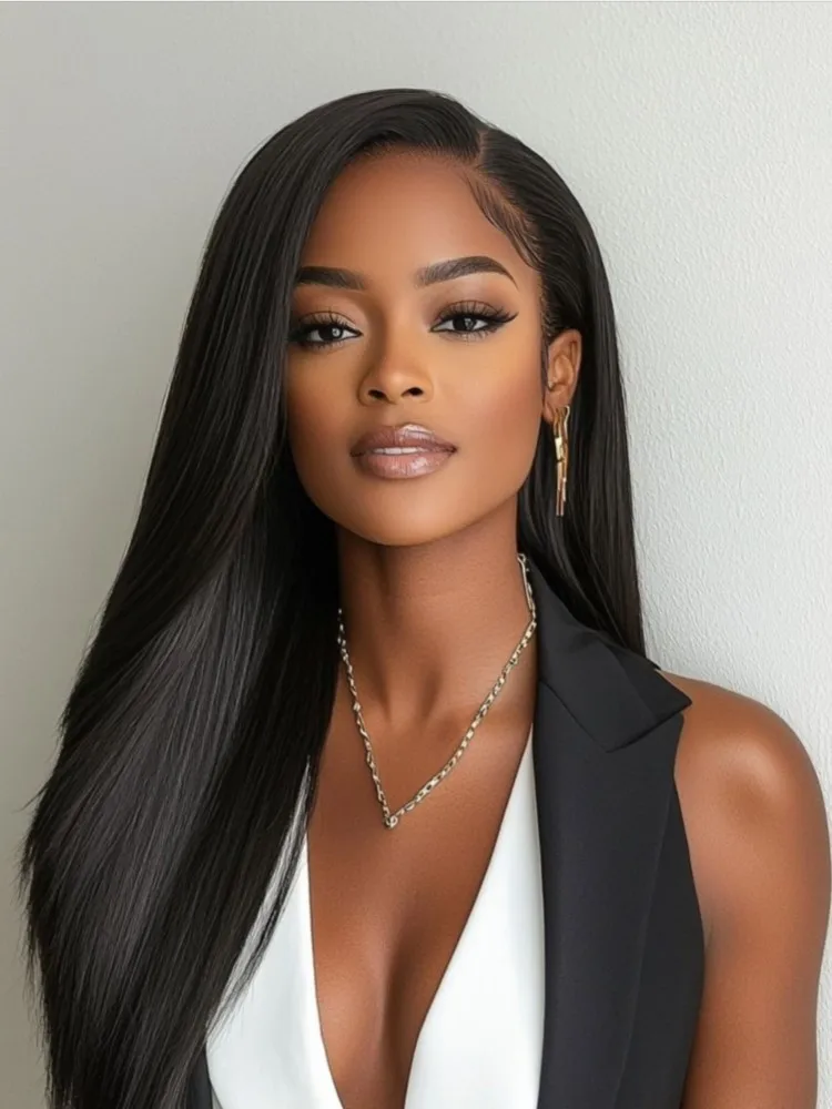 

30 40 Inch 200 Density Bone Straight 13X6 Hd Lace Frontal Wig 13X4 Transparent Lace Front Pre Plucked 100% Human Hair For Women