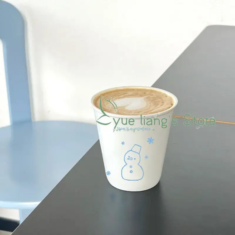 Niche Snowman Ceramic Mug, Couple's Cup, Desktop Office Water Cup with High Aesthetic Value, Personalized Water Cup