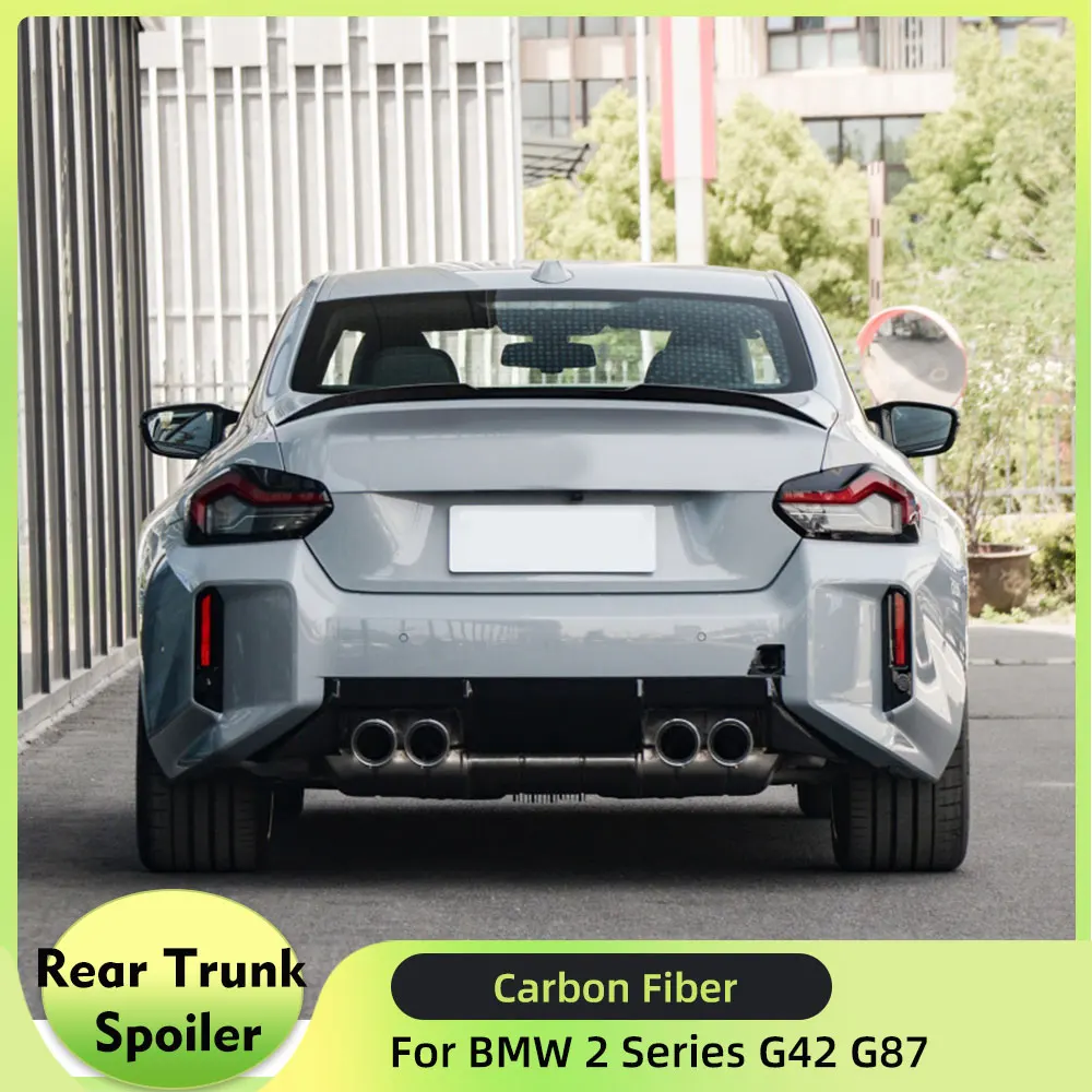 

Car Rear Trunk Spoiler Wing for BMW 2 Series G42 G87 M2 220i 230i Base M Sport Coupe 2022-2023 Prepreg Dry Carbon