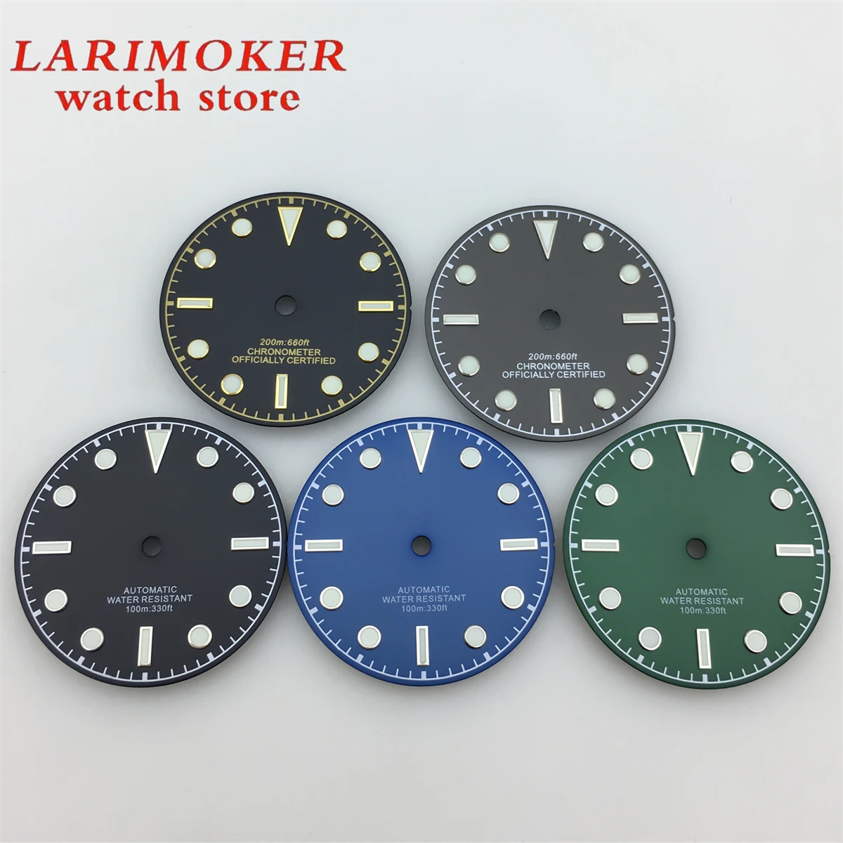

29mm sterile black and white green and blue dial NH35 NH36 ETA2824 PT5000 movement watch modification accessories