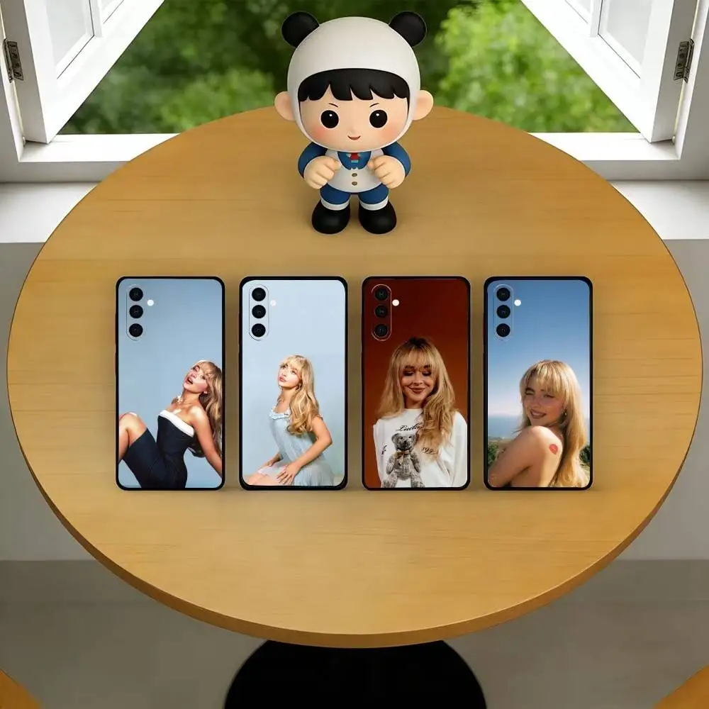 Sabrina Carpenter Short Sweet Phone Case Black Silicone Soft For Samsung Galaxy A73,A72,A71,A70,A53,A52,A51