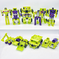 HZX 6in1 Devastator Haizhixing Transformation Action Figure Toys Anime  KO G1 Robot Aircraft Engineering Vehicle Model NO Box