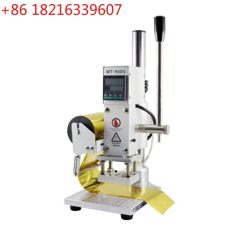 YAO 5*7/8*10/10*13CM Hot Foil Stamping Machine, Manual Leather Hot Stamp Embosser, PVC Paper Embossing Machine with Digital Disp