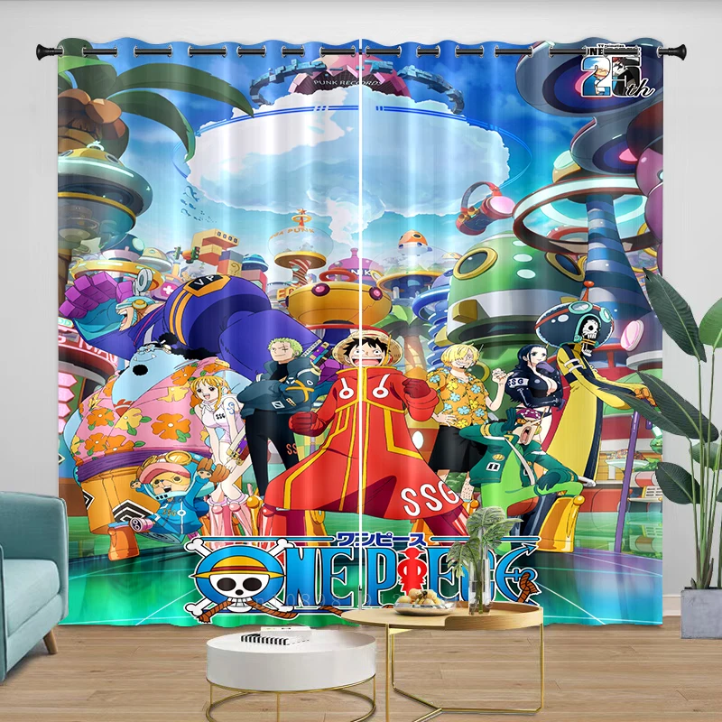 Blackout Curtains One Piece for Window Children Luffy Bedroom Finished Drapes Kids Anime Curtain Home Decor Child Gift