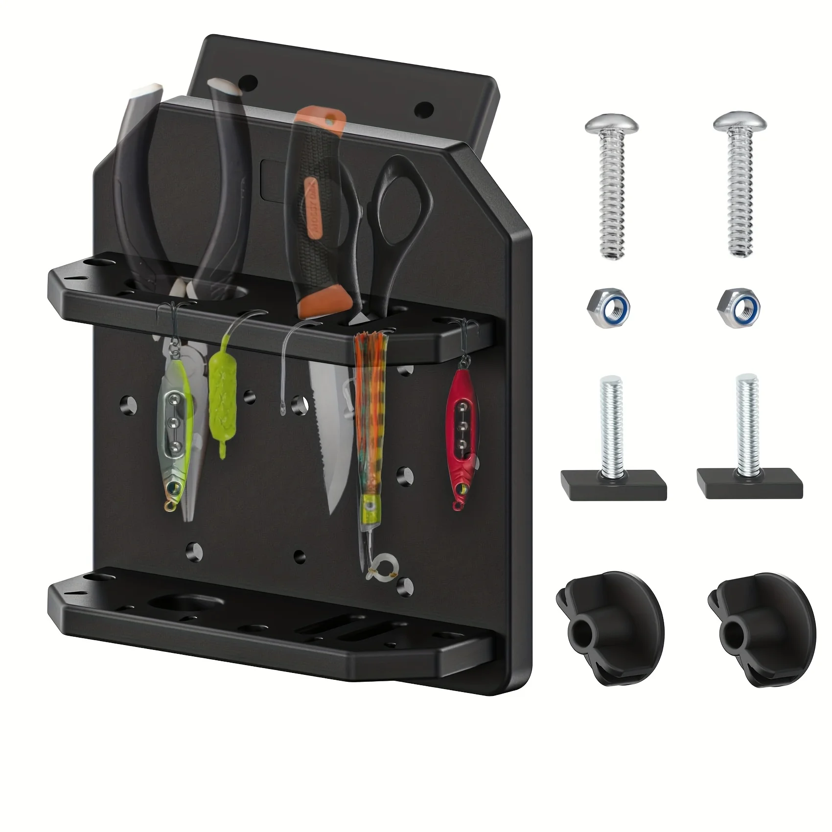 Boat Tool Organizer Tray Bracket – Marine Storage Rack Caddy for Knives, Pliers & Tackle, Fits Lund Ranger Versatrack System