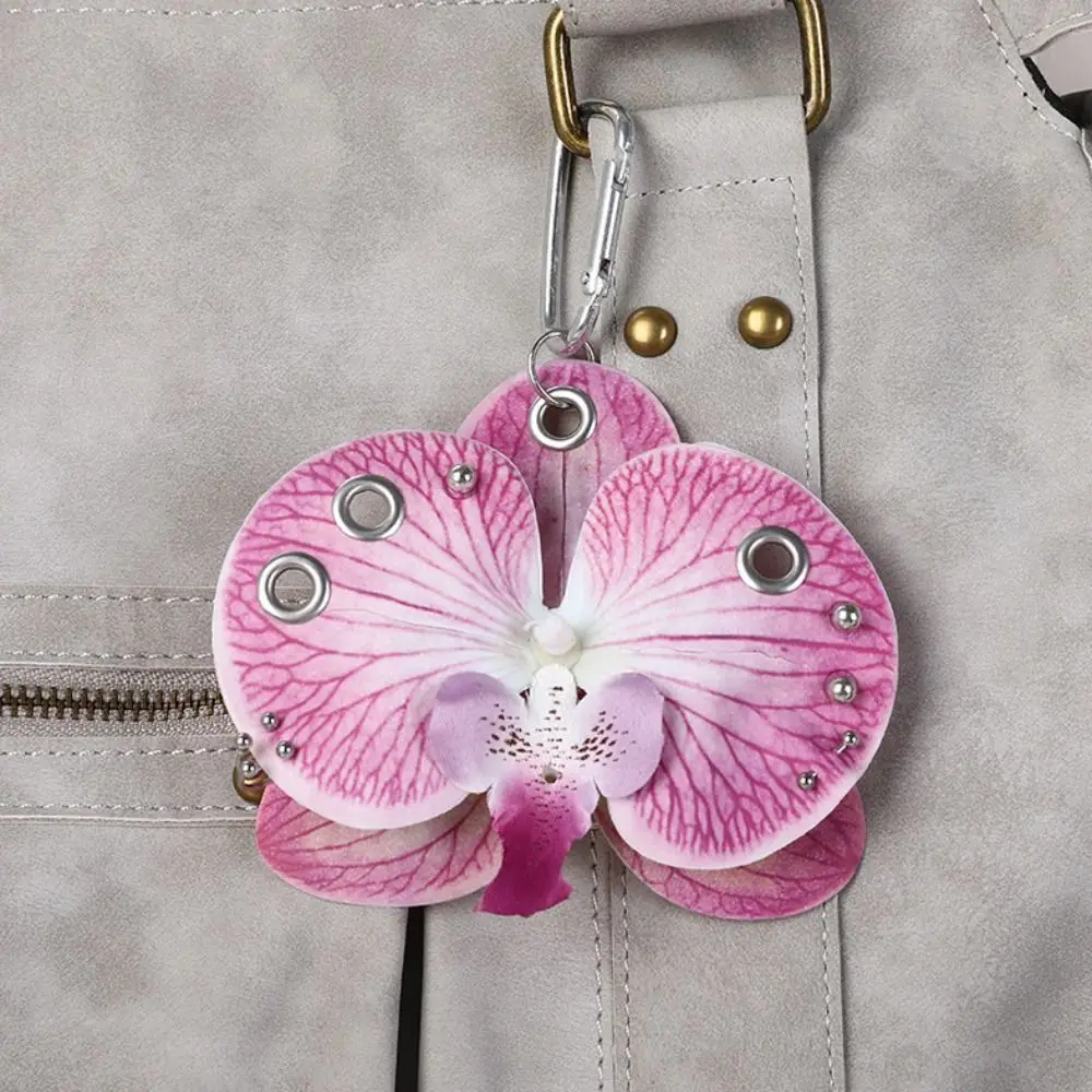 سحر الهاتف فالاينوبسيس السحلية المفاتيح سلاسل المفاتيح كيرينغ تقليد زهرة قلادة الأزياء الديكور حقيبة قلادة النساء الفتيات