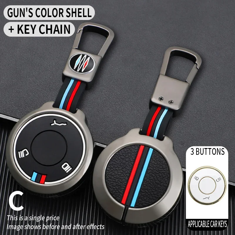 Car Key Case Cover Protective Shell Fob for Neta V U Pro NO1 NO3 Nezha Hezhong New Energy Vehicles Keychain Accessories