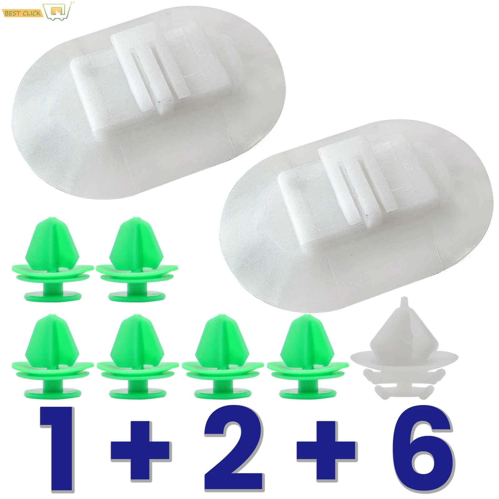 9 PCS Side Sill Skirt Fixing Clips Trim Panel Retainers Bottom Moulding Exterior Plastic Fasteners For Citroen Ds3 1610186180