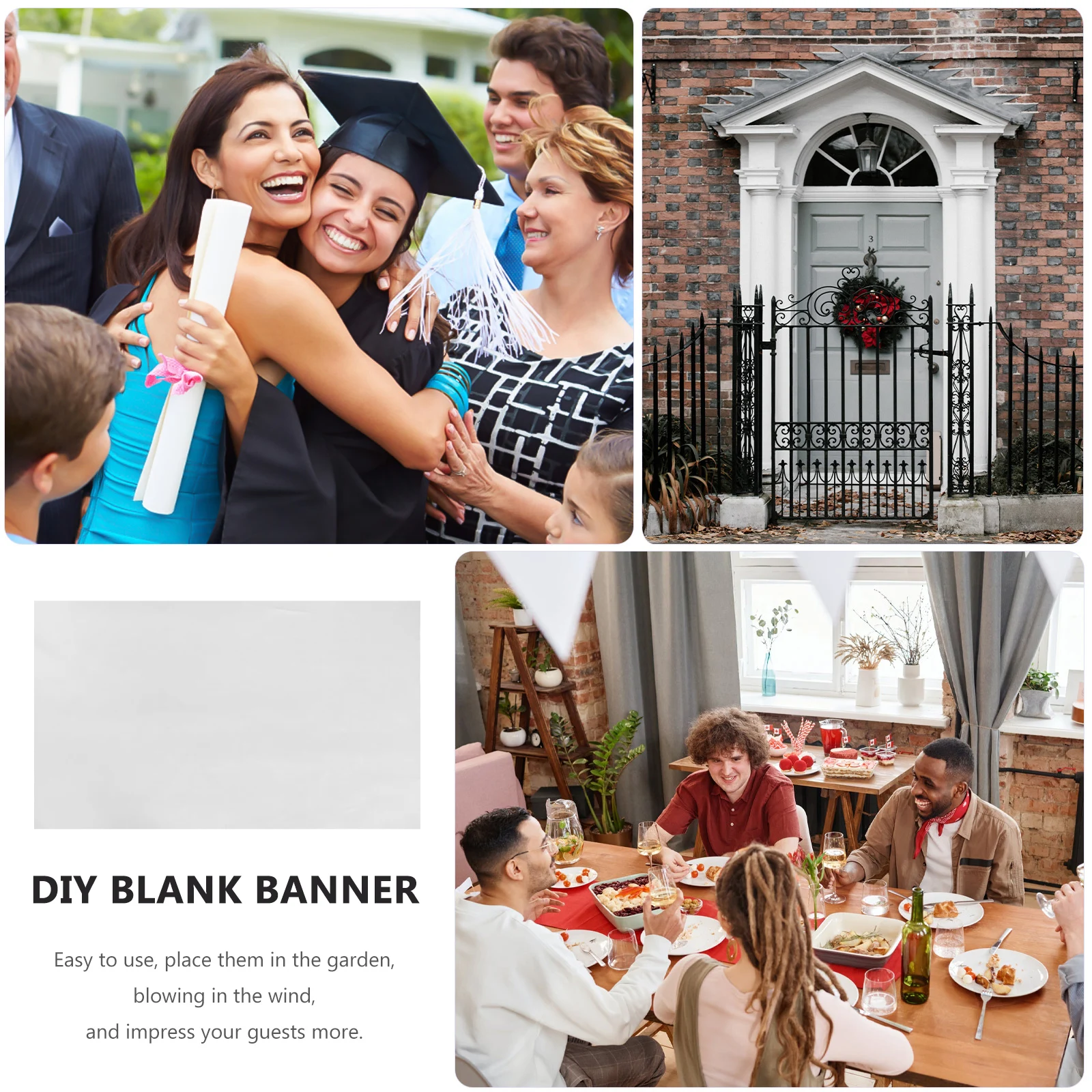

Large Blank Banner Sign For Diy Custom Garden Decorations Yard Flags Outdoor Plain White Backdrop Hanging Banners To Decorate