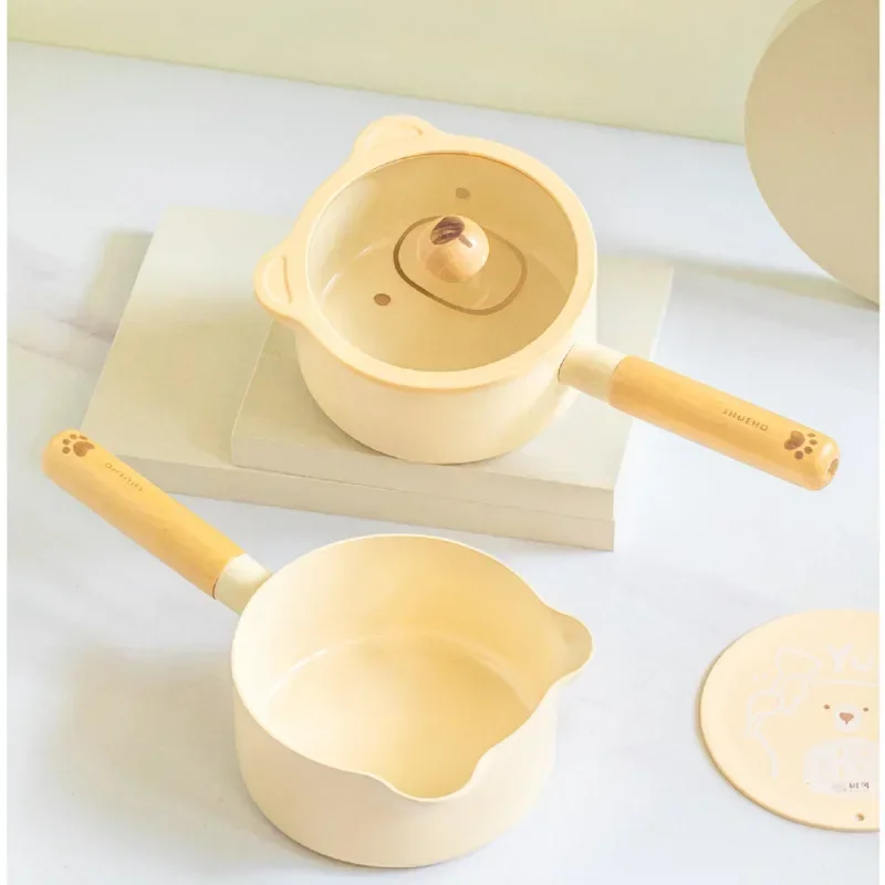 Home Non-stick Frying Pan Healthy Ceramic  Multifunctional Cooking Pots Heat Conduction Uniform Soup Pot