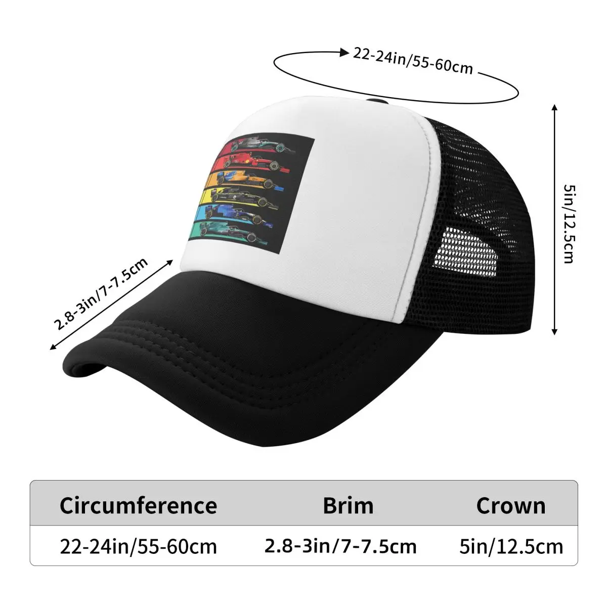 Formula Racing Cars 2023 Cap Casual Mesh Baseball Caps Adjustable Hat Hip Hop Summer Unisex Baseball Hats