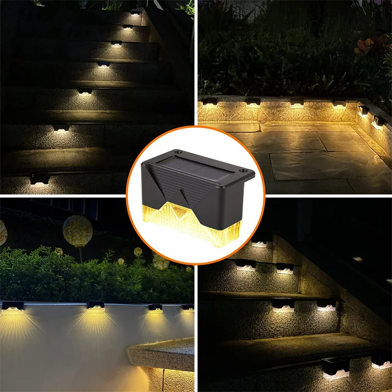 Luces de cubierta Solar LED impermeables para exteriores, lámpara de valla Solar para escaleras, jardín, Patio, decoración de Patio, paquete de 20