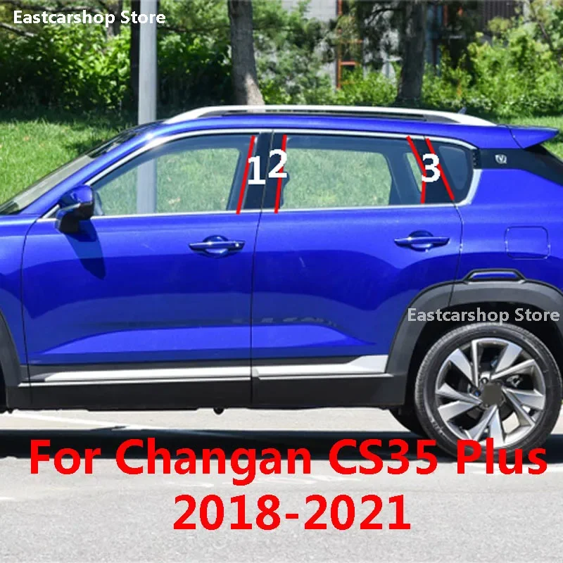 

Car PC Door Window Middle Column Trim Central Decoration Protection B C Strip Cover for Changan CS35 Plus 2021 2020 2019 2018