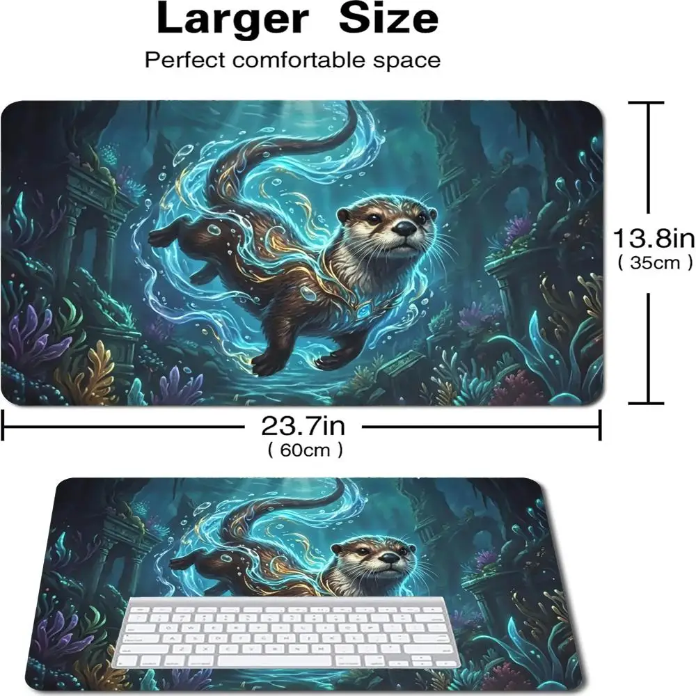

Magic Card Playmat with zone Otter Magician anime MTG playmat gathering gaming mats Desk Mat Commander Battle playmat 14*24inch
