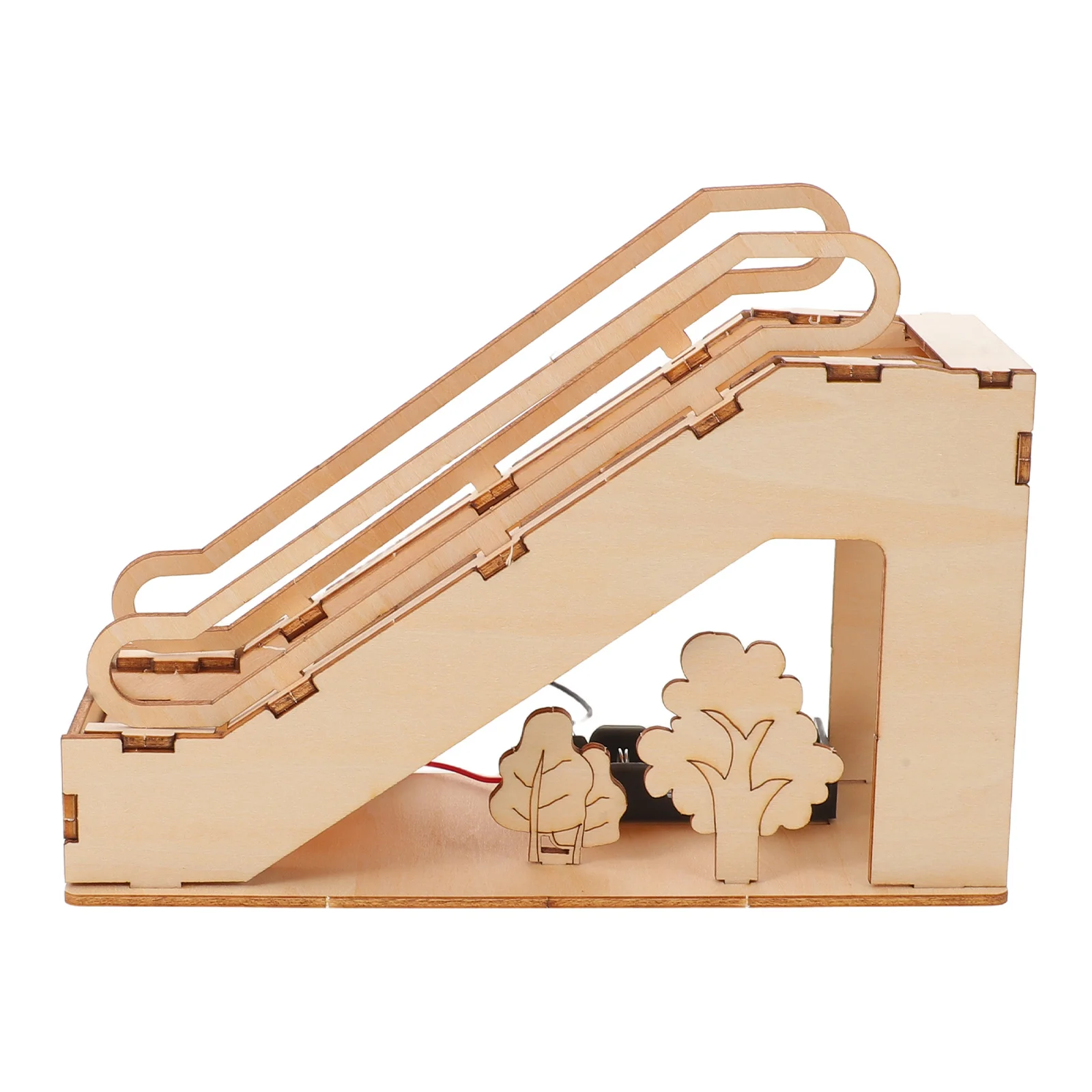 

Miniature Electric Escalator Stem Science Experiments Wood Puzzle DIY Assembly Kids Educational Science Crafts