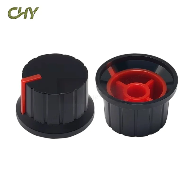 10PCS Two-color Knob Cap 24X15MM Potentiometer WH148 EC11 Plastic Straw Hat Knob 6MM Spline Shaft for RV09 White Blue Green Red